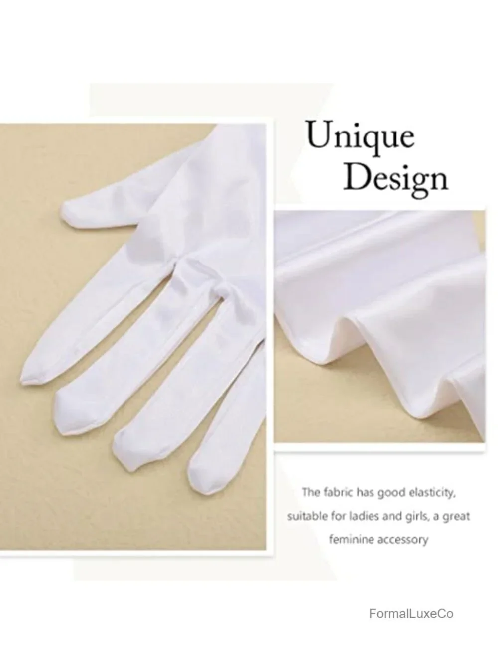 Satin Opera Gloves Elbow Length Stretchy Wedding Bride Gloves